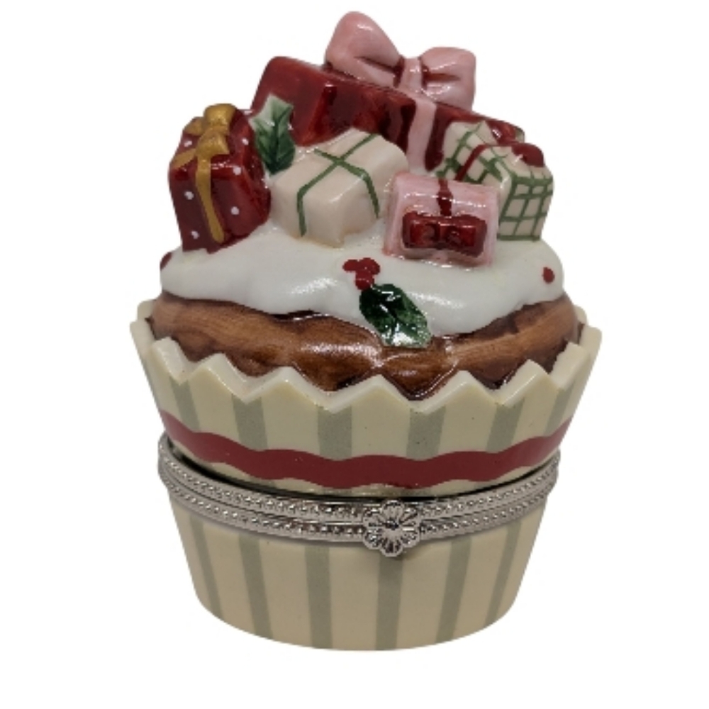 Villeroy & Boch Winter Bakery Christmas Cupcake‎ Porcelain & Metal Trinket Box